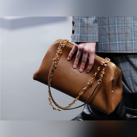 Tory Burch Cleo Leather Bag In Moose - Picture 2 of 14